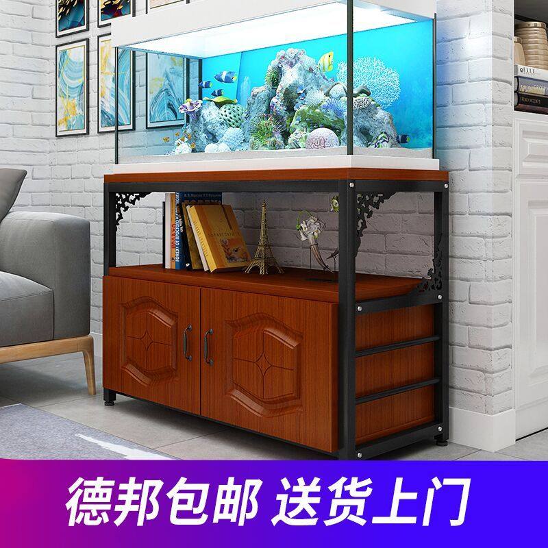 钢木欧式鱼缸底柜金属底座底架不锈钢草缸鱼缸架子水族箱底柜定做