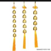 风水阁铜铃铛化五黄二黑风铃及配件五层六层金色风铃大音量手工