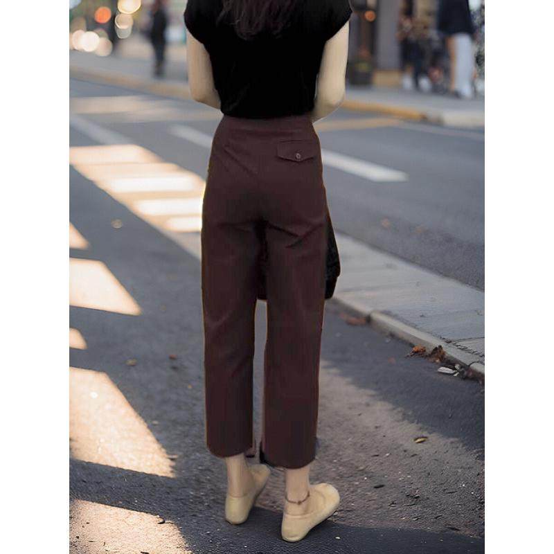 梨形显瘦大码子女士2025年春季新款直筒老爹裤九分裤,女装/女士精品,休闲裤,淘宝优惠券,粉丝福利购,淘宝优惠卷