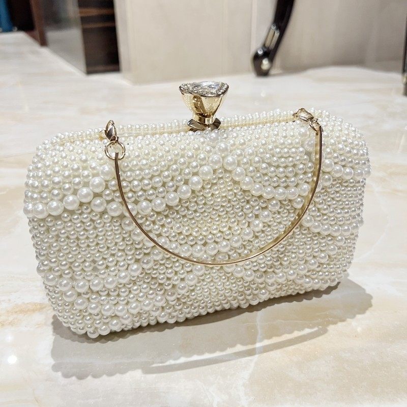 新款甜美时尚镶钻珍珠酒杯头波浪珍珠手拿包包手提肩背包,箱包皮具/热销女包/男包,手拿包,淘宝优惠券,粉丝福利购,淘宝优惠卷
