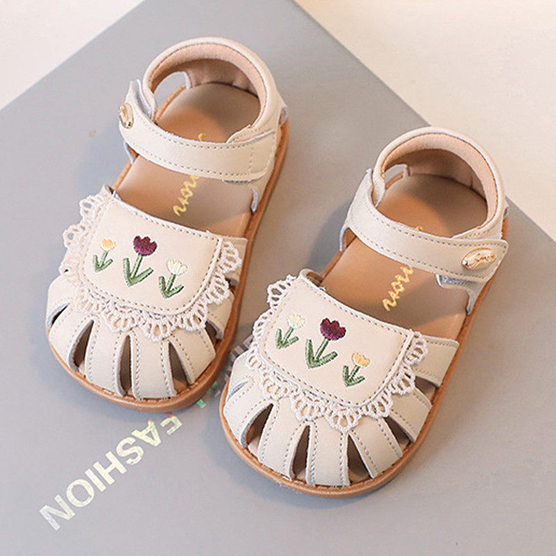 书萌绣花女宝宝凉鞋夏季包头儿童公主鞋1-3岁5软底洋气小童学步鞋,童鞋/婴儿鞋/亲子鞋,凉鞋,淘宝优惠券,粉丝福利购,淘宝优惠卷