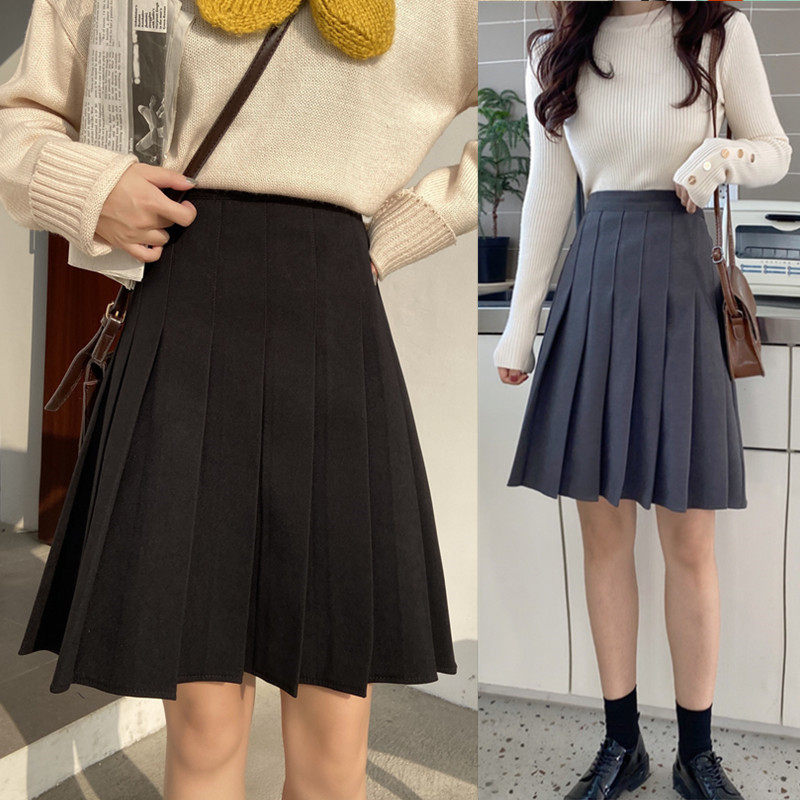 大码毛呢百褶裙秋冬a字学院风版显瘦胖mm,女装/女士精品,半身裙,淘宝优惠券,粉丝福利购,淘宝优惠卷