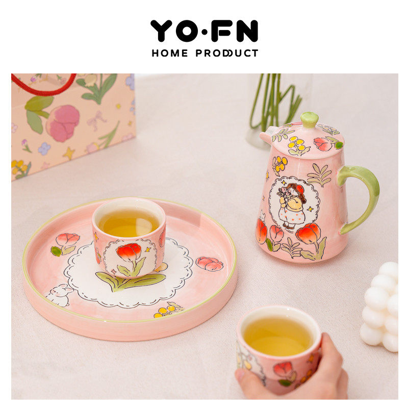 新婚礼物送新人情侣茶具手绘手捧花茶具结婚礼订婚,节庆用品/礼品,创意礼盒/礼品套组,淘宝优惠券,粉丝福利购,淘宝优惠卷