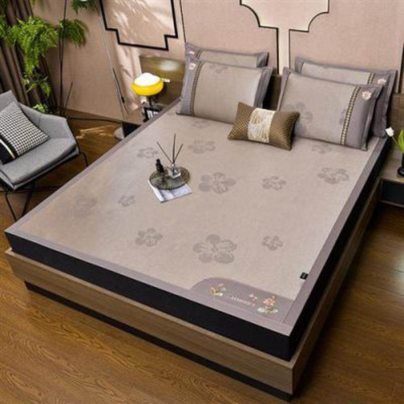 夏季冰丝席三件套透气可水洗凉席双面席夏天床垫子空调冰丝藤席子,床上用品,冰丝席,淘宝优惠券,粉丝福利购,淘宝优惠卷