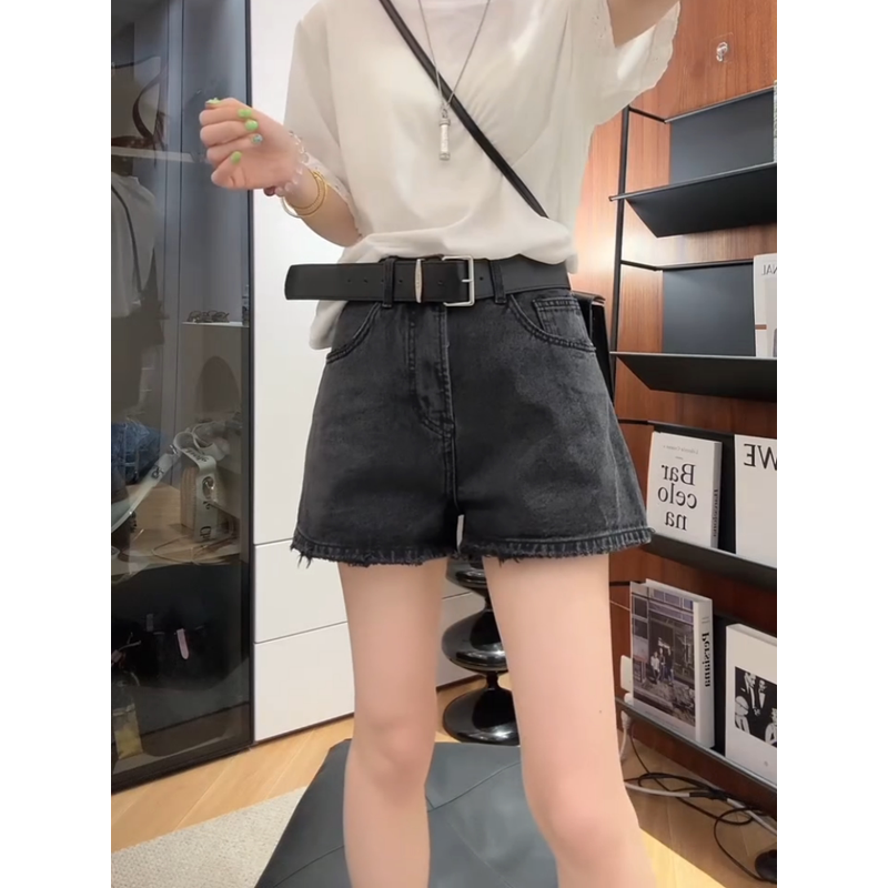 黑色阔腿牛仔女2024年夏季新款宽松显瘦a字五分,女装/女士精品,大码裤装,淘宝优惠券,粉丝福利购,淘宝优惠卷