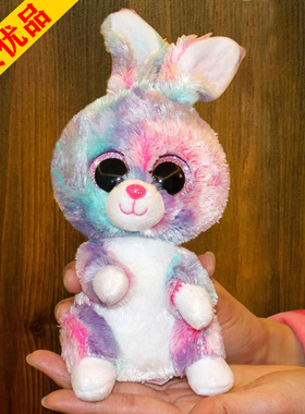 美国ty大眼兔公仔独角猫玩偶火烈鸟贵宾犬娃娃儿童新年生日礼物