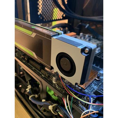 NVIDIA Tesla P4 M4 T4 A2显卡改装主动涡轮散热风扇 静音4线PWMA