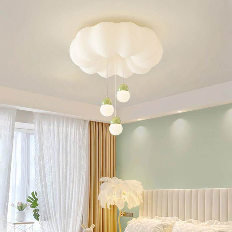 云朵南瓜卧室吊球灯简约大气新款流行房间吸顶灯法式奶油风主卧灯