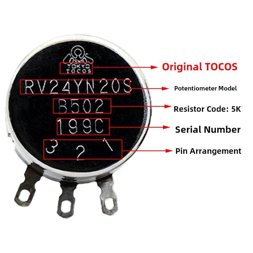 日本原装进口Tocos单匝碳膜电位器Rv24Yn20S B103 B502 B202 B504