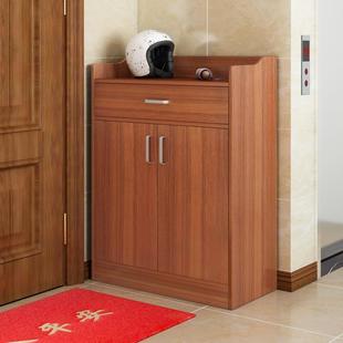 入口鞋柜，家庭入口，小公寓阳台电梯入口走廊收纳实木色简易鞋柜