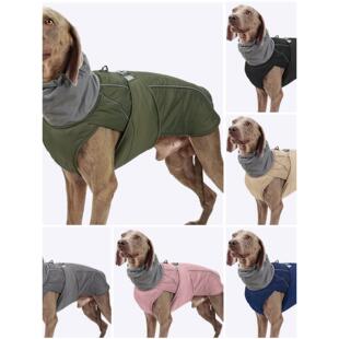 狗狗高领秋冬加厚棉衣杜宾魏玛大中小型犬户外防水防风法斗冲锋衣