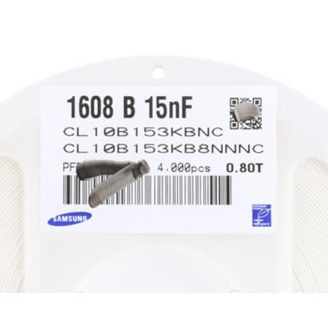 0603贴片电容15nF(153) ±10% 50V X7R CL10B153KB8NNNC 一盘4K