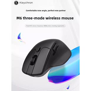 Keychron M6无线鼠标2.4g蓝牙3395人体工学有线电子竞技游戏轻量