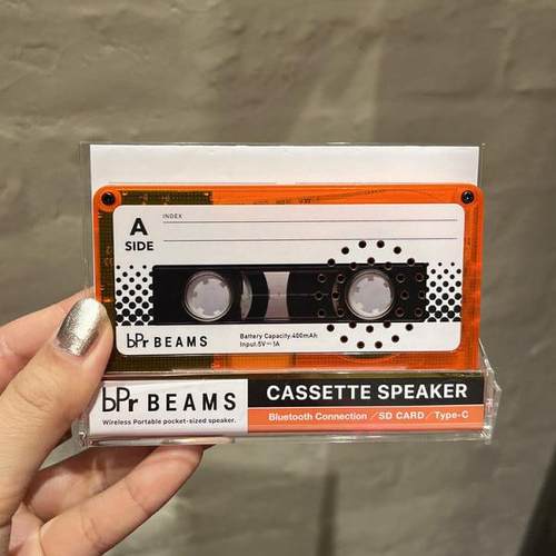 bPr BEAMS 便携盒式磁带型蓝牙扬声器 USB Type-C 播放器