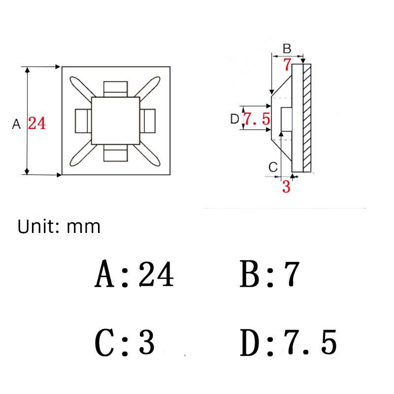 采购产品方形线卡，无钉电缆，电线支架，定位片，可穿戴领带，不