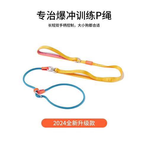 Howgo训练P绳 狗狗牵引绳狗绳子遛狗带小中大型犬p炼防爆冲半P炼A