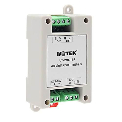 宇泰UT-2102-BF 工业级两路缓存隔离型RS-485集线器 两主一从HUB