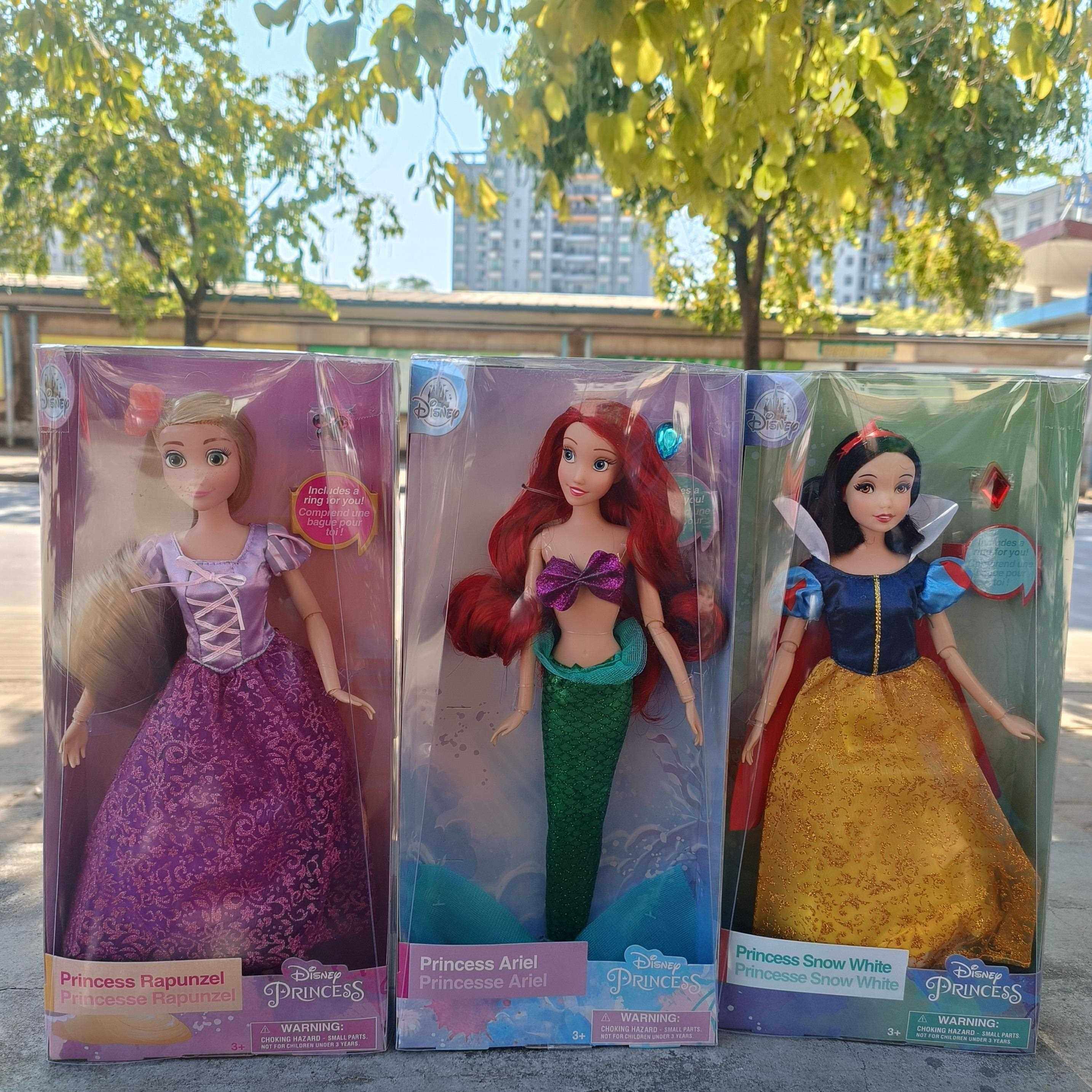 正版艾莎白雪贝尔美人鱼灰姑娘公主沙龙娃娃玩偶偶玩具模型