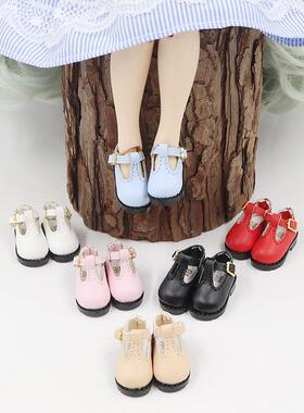 ICY DBS小布娃娃纯色日字扣小皮鞋azone丽佳licca平底鞋