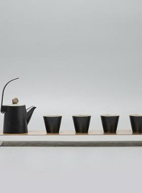 新中式茶室陶瓷茶具套装摆件样板间会所客厅茶桌茶艺茶道软装饰品