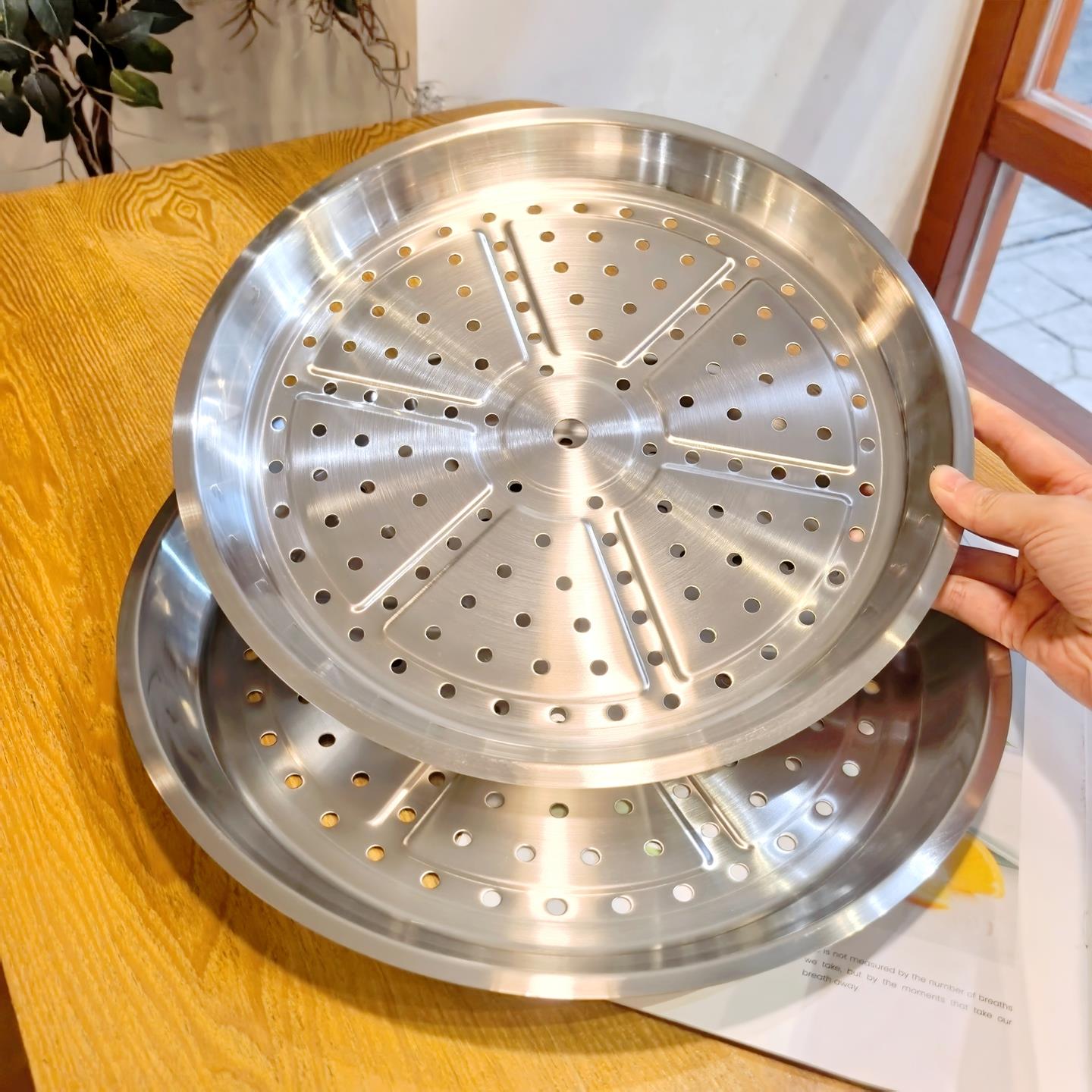 18/10食品级不锈钢蒸笼蒸笼蒸格蒸架蒸盘蒸片篦子加厚家用隔水