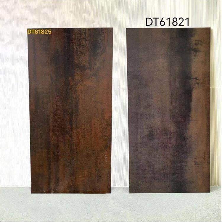 中式覆古铁锈金属瓷砖餐厅连锁店防滑地砖600x1200酒店商场彷古砖