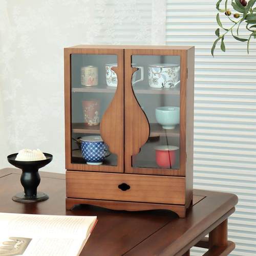 果设茶具收纳盒收纳柜防尘茶几桌面茶叶茶杯整理存放功夫茶壶置物