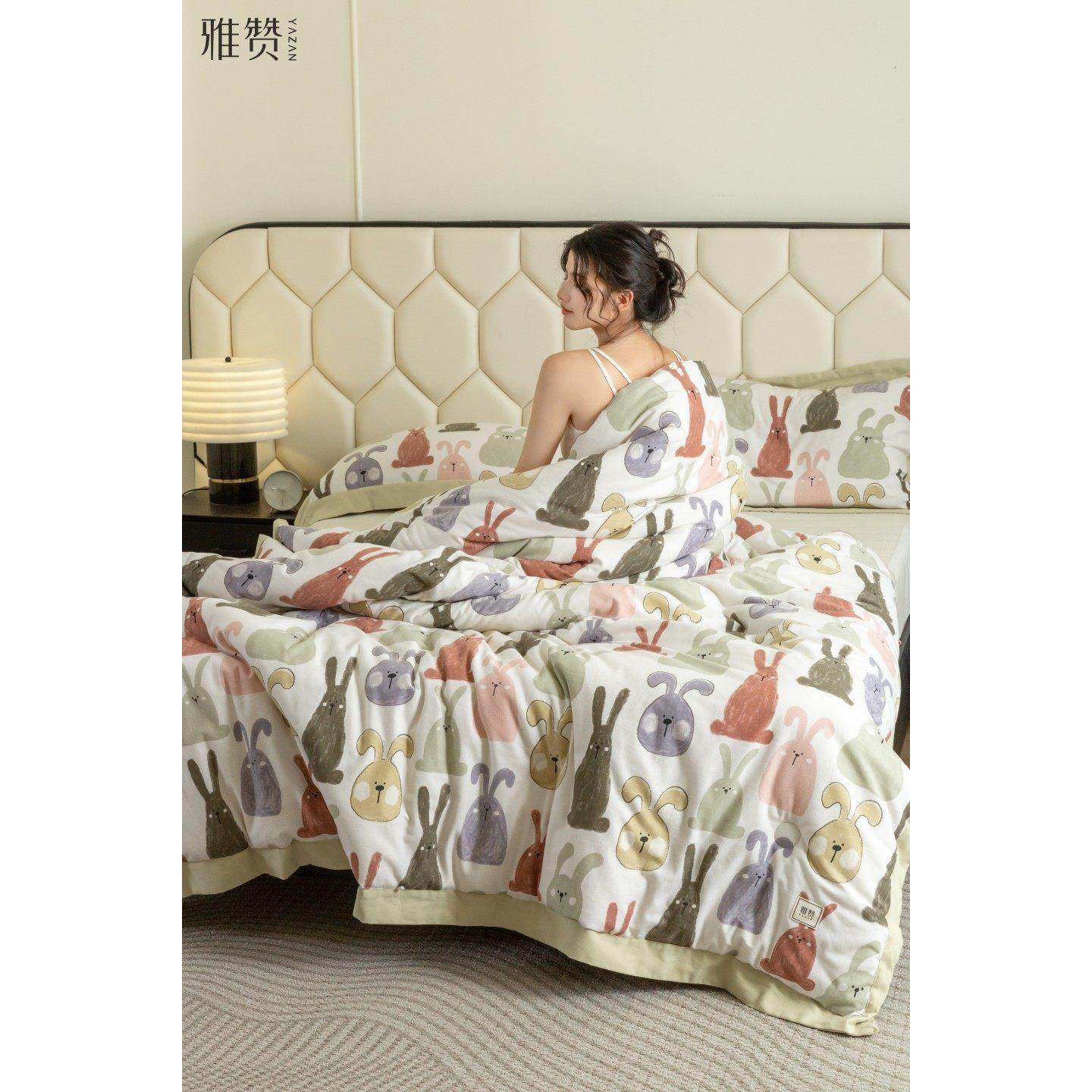 雅赞2025新款秋冬水洗被春秋加大单人可机洗秋被冬被被子学生宿舍,床上用品,化纤被,淘宝优惠券,粉丝福利购,淘宝优惠卷