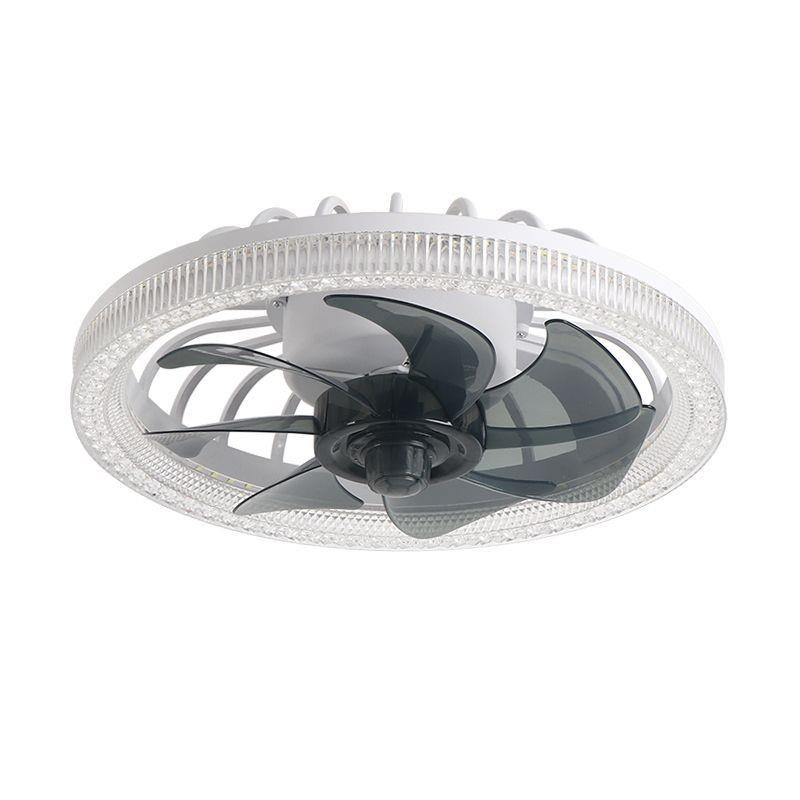 新款家用E27螺口风扇灯遥控无极调光卧室家用简约一体吸顶风扇灯