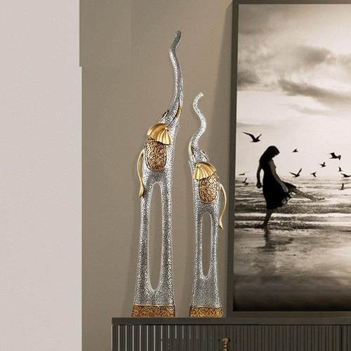 艺术抽象大象欧式创意覆古装饰品电视柜橱窗吧台摆件工艺品象摆件