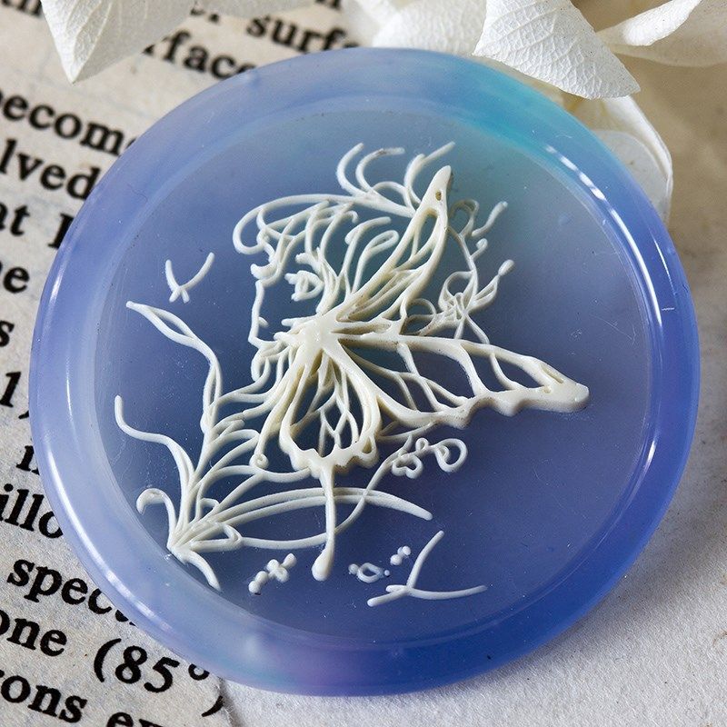 墨下蝴蝶少女激光分层火漆印章章头蜡粒手装礼盒信封封口,文具电教/文化用品/商务用品,成品印章/学生用印/火漆,淘宝优惠券,粉丝福利购,淘宝优惠卷