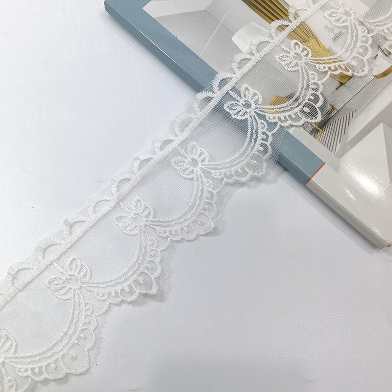 窗帘花边蕾丝珍珠侧边窗纱飘窗配饰辅料装饰边宽边抱拼接枕绣花边