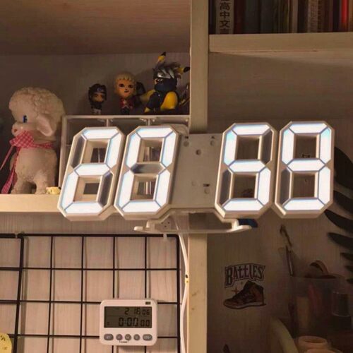 数字时钟电子钟充电挂墙闹钟发夜光饰时钟学生