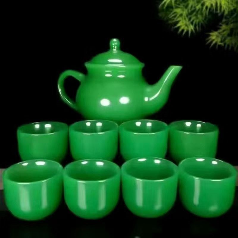 玉石茶壶碧玉玉石泡茶壶茶杯子茶功夫茶具全养生