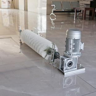 皮带机电动滚刷清扫器无动力铝盒耐磨防静电传送带滚刷毛刷清扫器