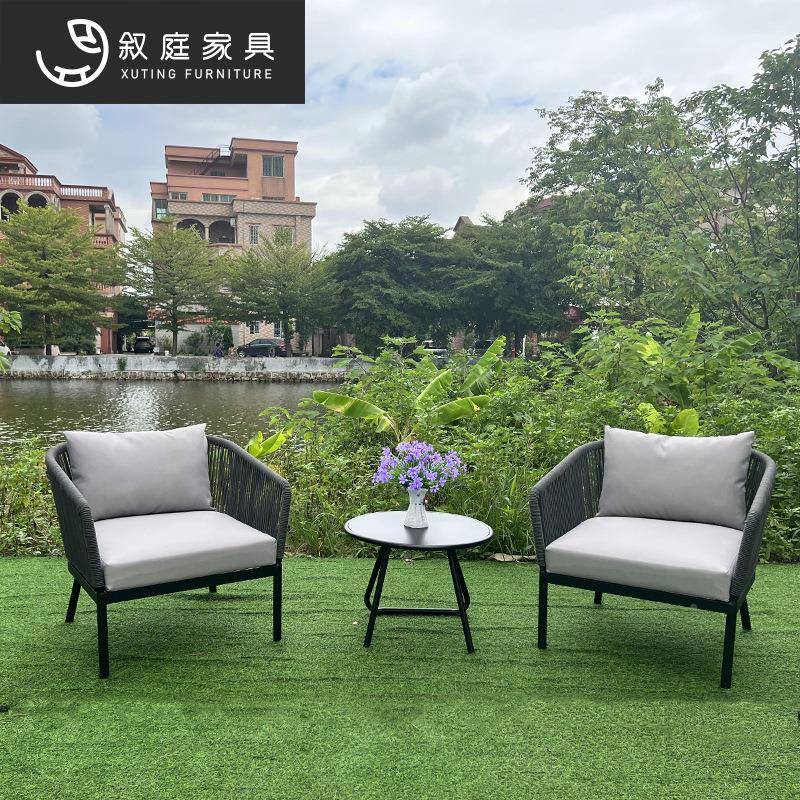 户绳桌编设计师北欧简约椅外室外22-8-6-2花园庭院休闲茶椅几椅子