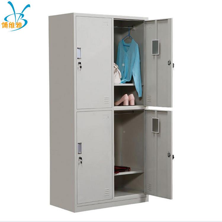 四门料铁皮 柜储物案柜资柜组合 4门更衣档柜BWY-2001厂家