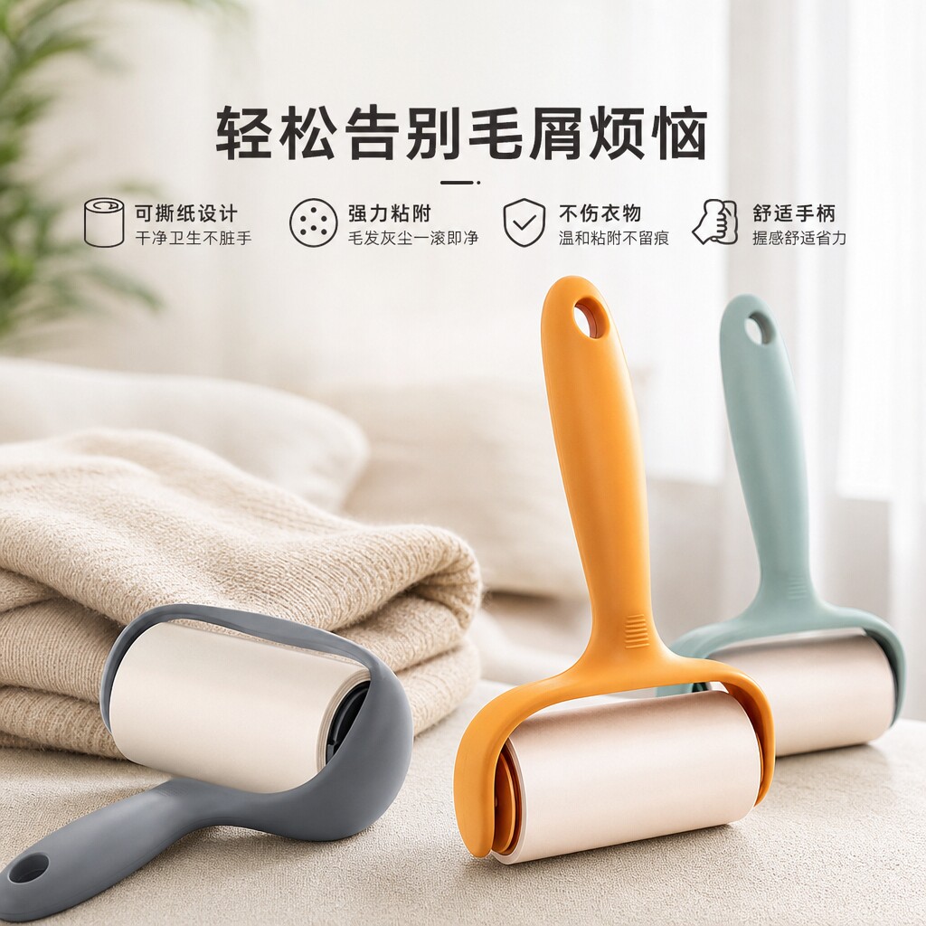 滚筒粘毛器可撕式粘毛神器衣物