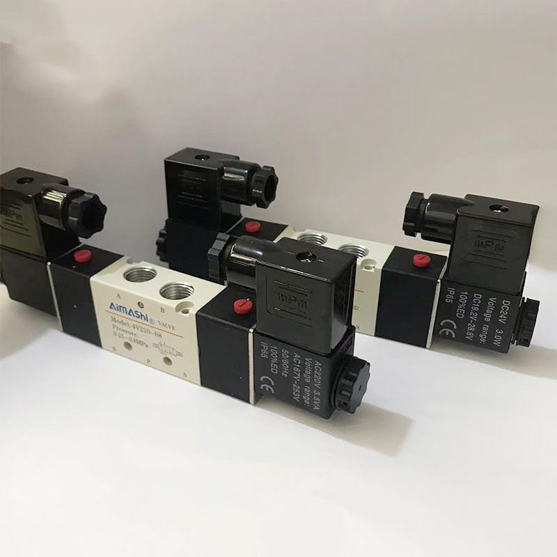 4V220-08/4V320-10/4V420-15电磁控制阀AC110v/DC220V/24电磁阀12
