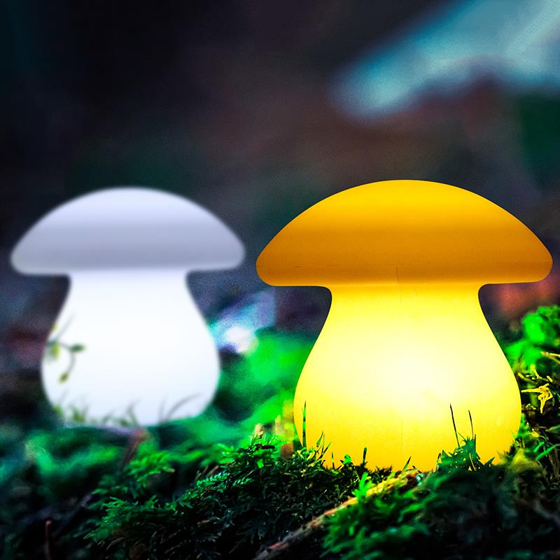 太阳能灯蘑菇灯户外庭院小夜灯天台小花园布置草坪灯天黑自动亮灯