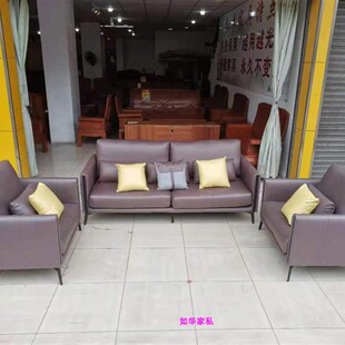 新款办公室沙发新中式等候室接待会接待客厅沙发113组合3件套沙发