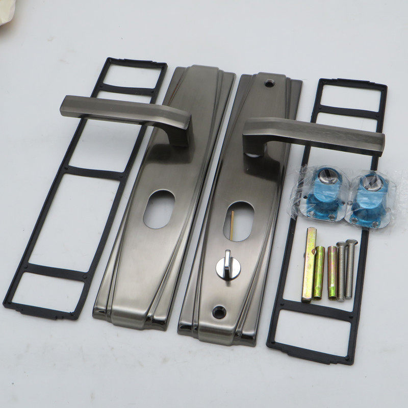 实心金属耐用手柄家用入户门通用型把手拉手锁配件孔距235椭圆孔