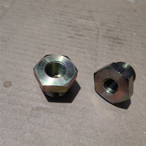 外丝M24*1.5-转内丝G1/4G3/8补芯高压铁材料接头外表镀锌0224