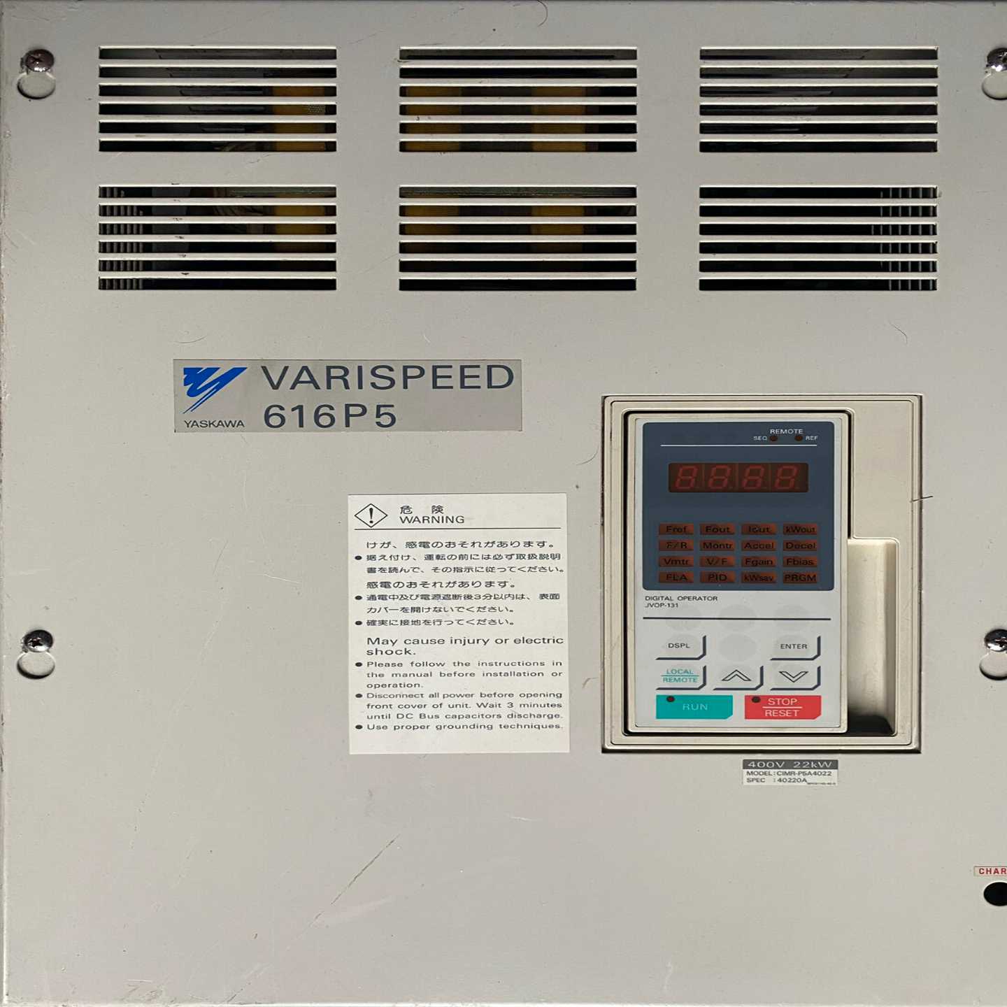 安川变频器CIMR-P5A4022二手拆机成色如图~议价