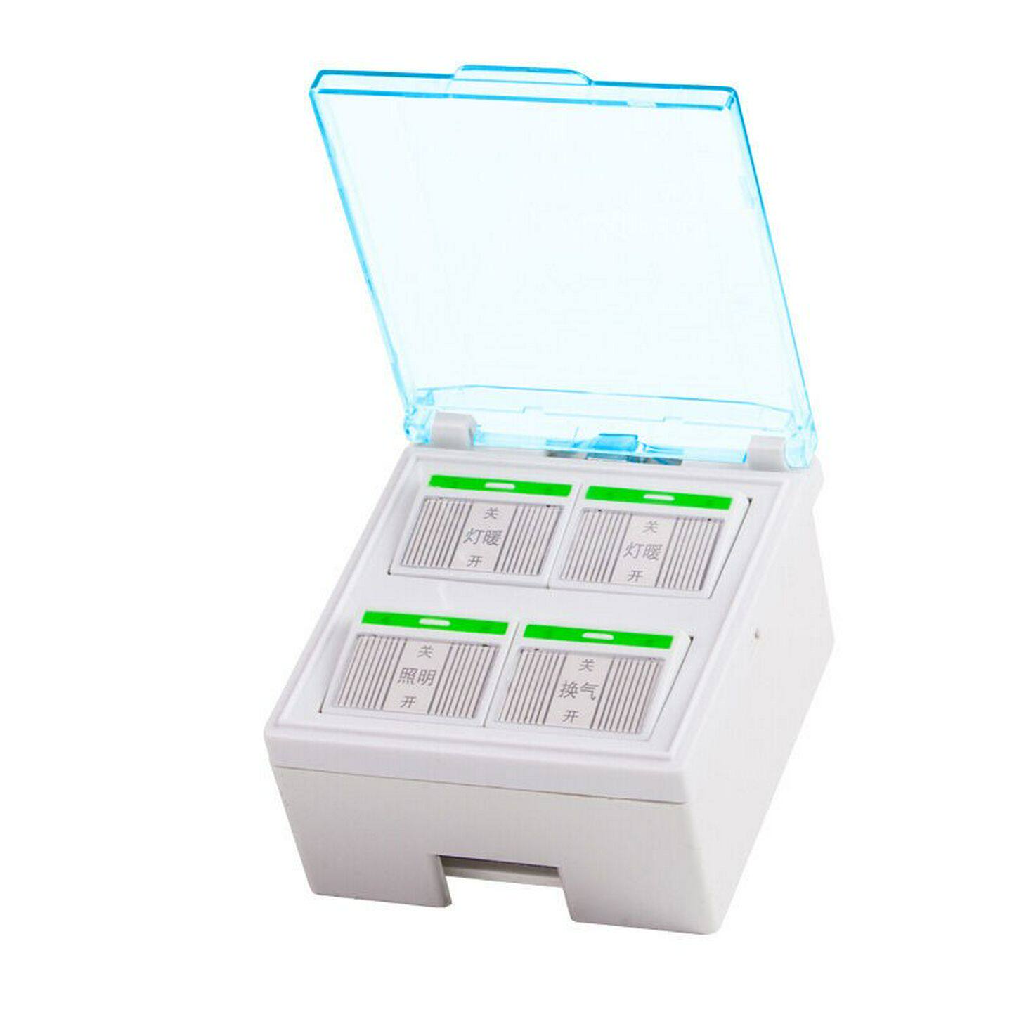 明装浴霸四开灯暖防水4开家用明盒带盖卫生间浴室风暖四合一开关