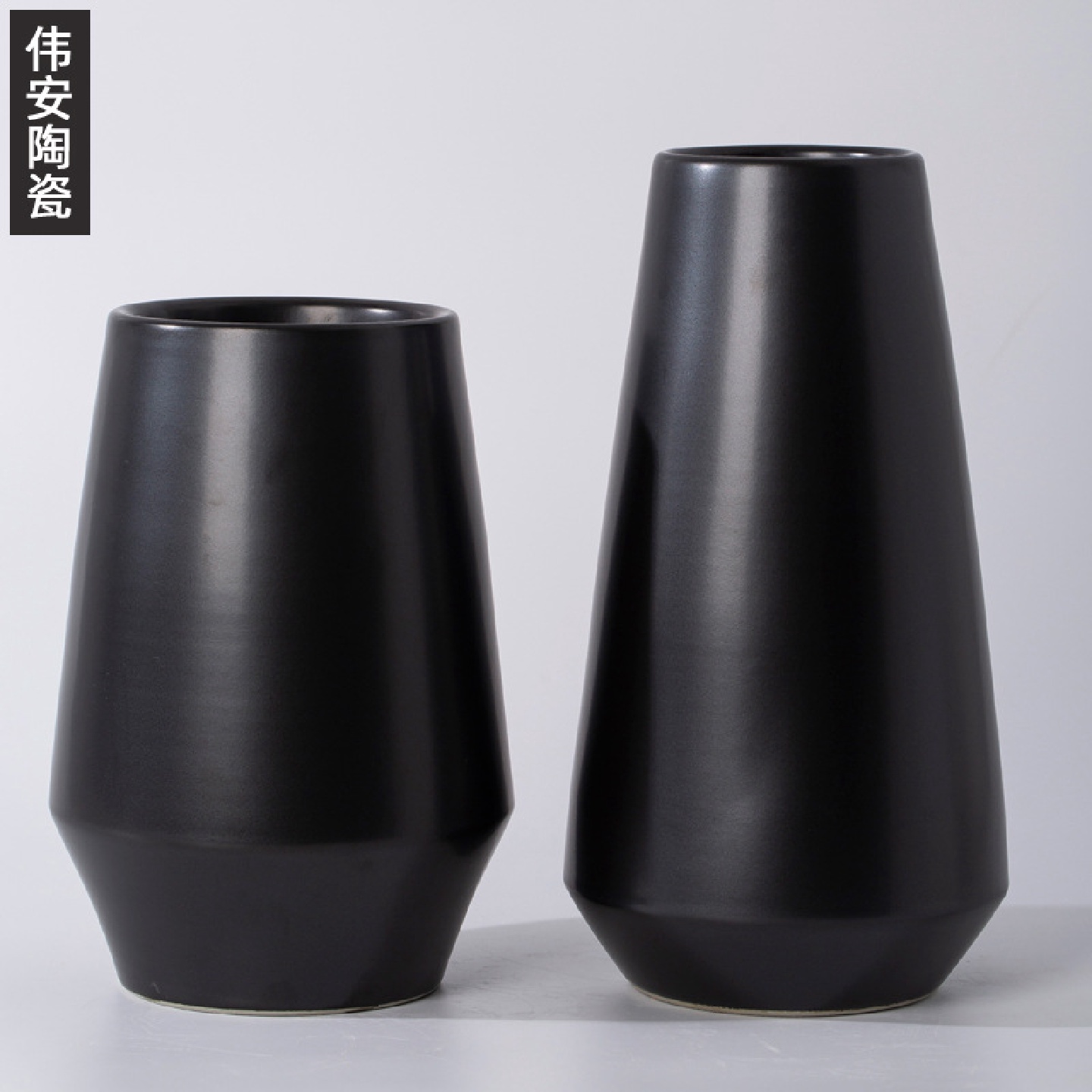 简约磨砂哑光陶瓷花瓶小清新干花鲜花餐桌客厅摆件装饰花瓶批发
