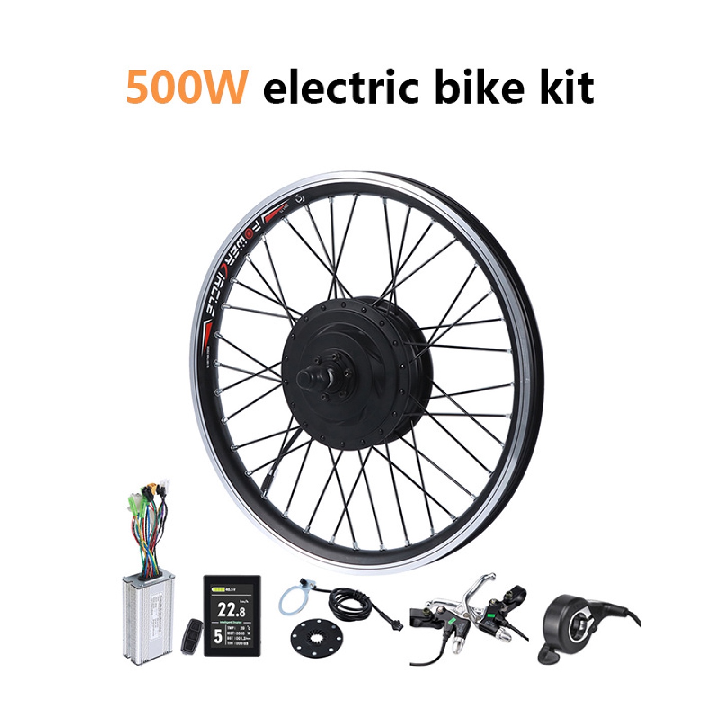 自行车改装无刷有齿电机套件36V500W后驱旋飞套件/宇凡S830仪表