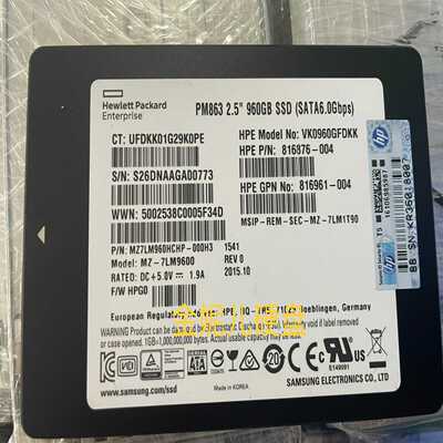 三星 PM863 960G 惠普版 2.5寸 SATA 固态