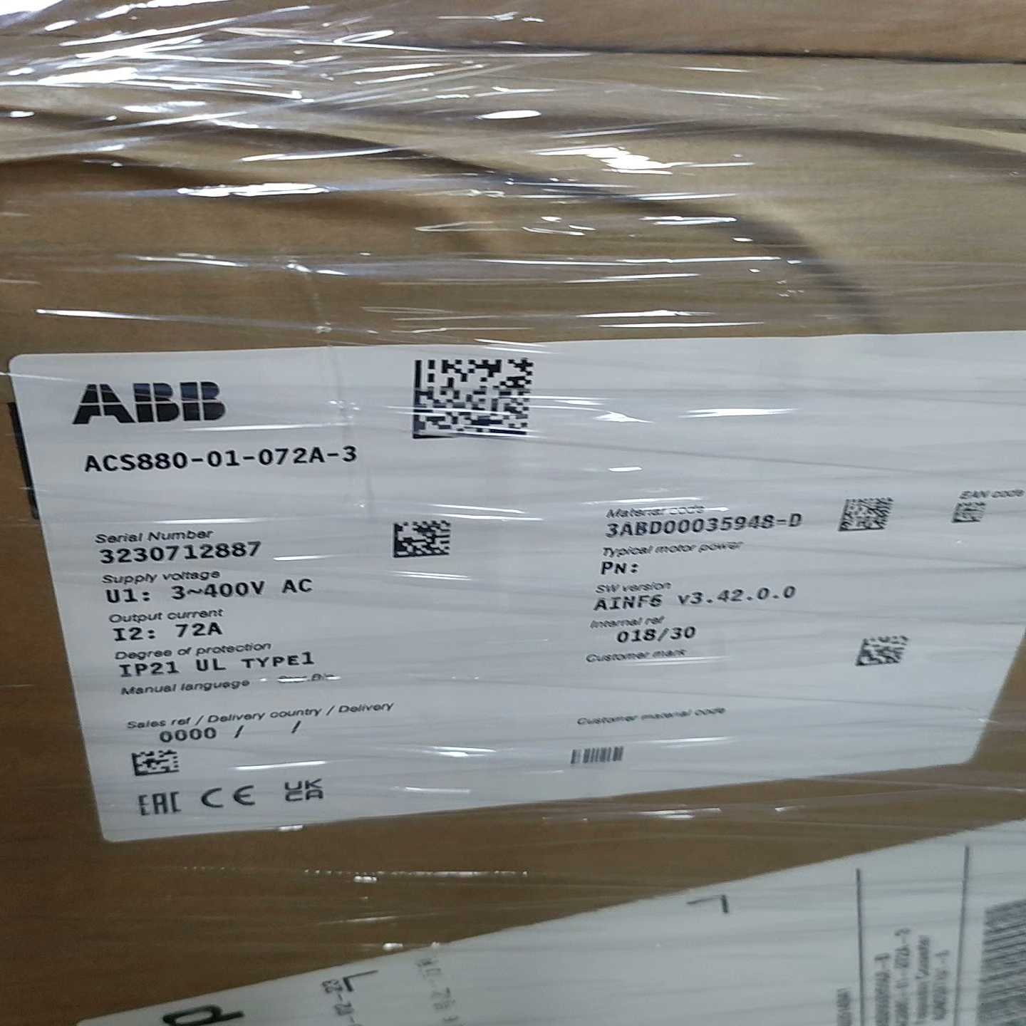 ACS880-01 -072A -3，（电子设备）