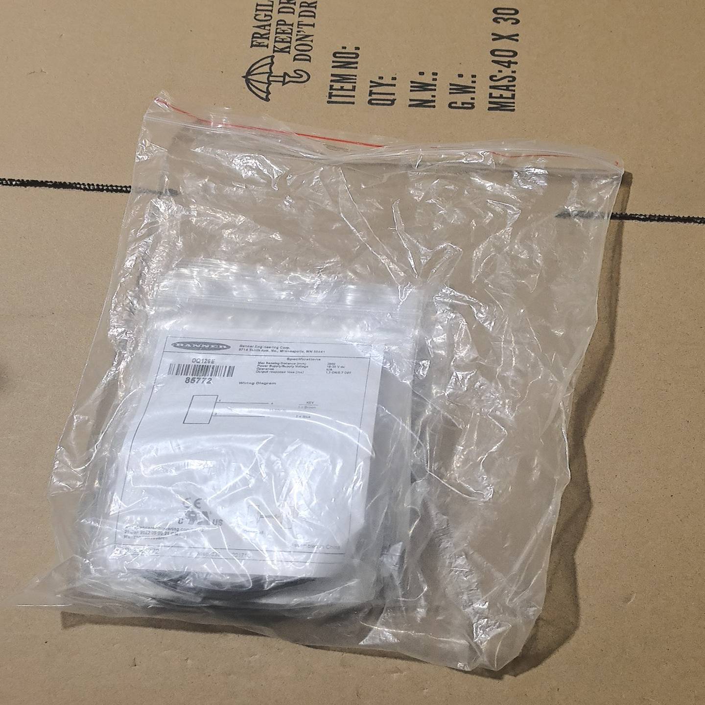 BANNER邦纳DQ126E对射光电开关传感器发射端询价